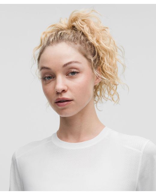 lululemon athletica White Fast And Free Short-Sleeve Shirt
