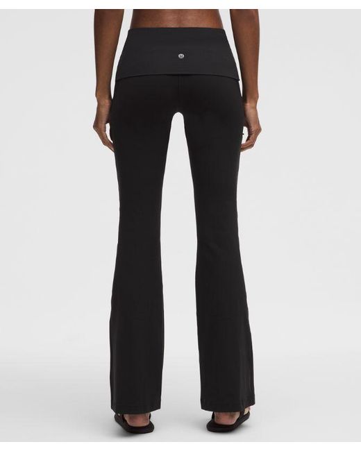 lululemon athletica Black Groove Nulu Foldover-Waist Flared Pant