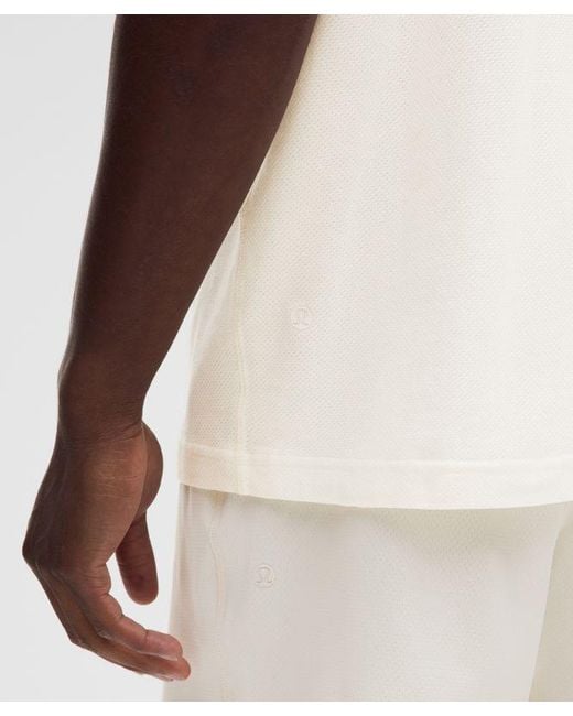 lululemon athletica White – -Knit Jersey Short-Sleeve Shirt – – Size Large for men