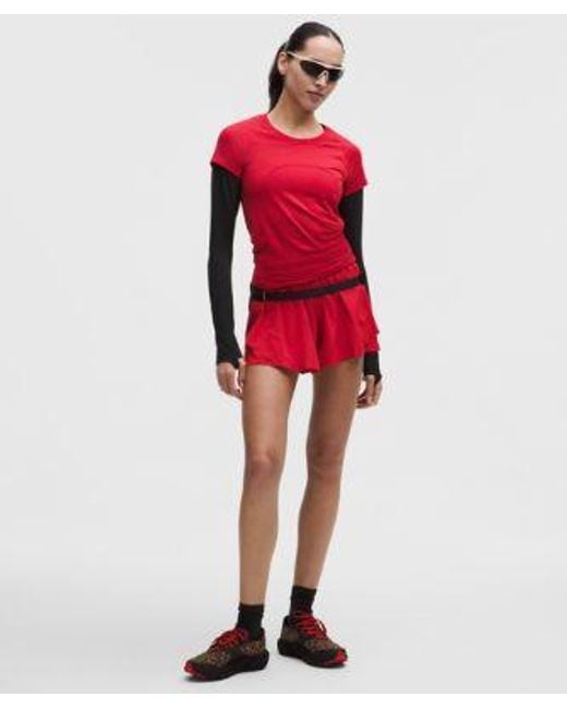 lululemon athletica Red – Swiftly Tech Short-Sleeve Shirt 2.0 Hip Length – – Size 16