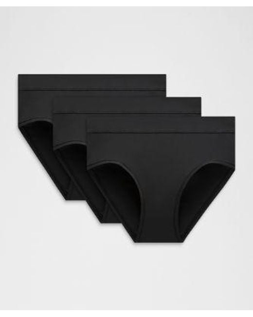 lululemon athletica Black – Underease High-Rise Bikini Underwear 3 Pack – – Size Large