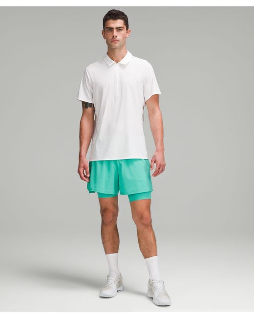 lululemon athletica Green Vented Tennis Shorts 6" for men