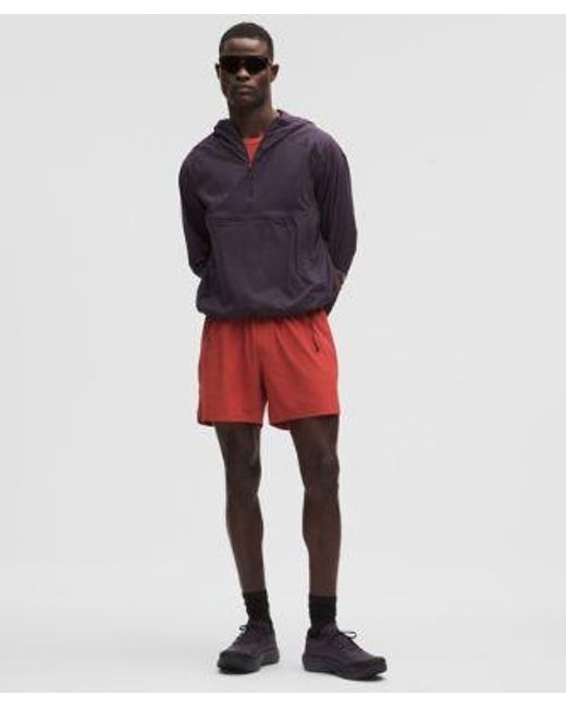 lululemon athletica Red – Mile Maker Linerless Shorts – 6" – – Size Large for men