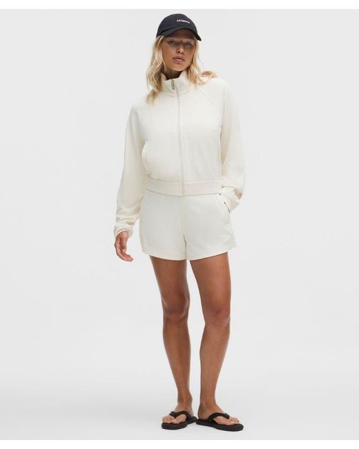 lululemon athletica White Softstreme Pique Mid-Rise Short 4"