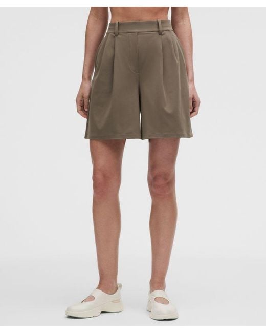lululemon athletica Natural Daydrift Pleated High-Rise Short 7"