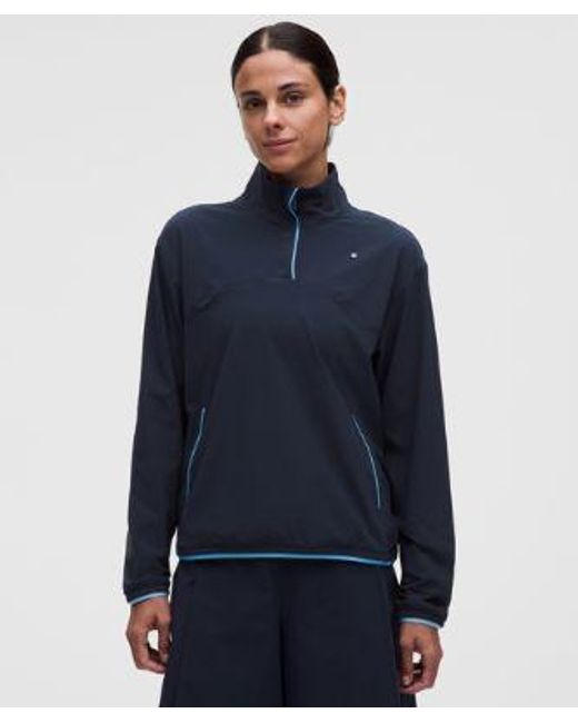 lululemon athletica Blue – Uv-Protective Lightweight Half Zip Long-Sleeve Top – –