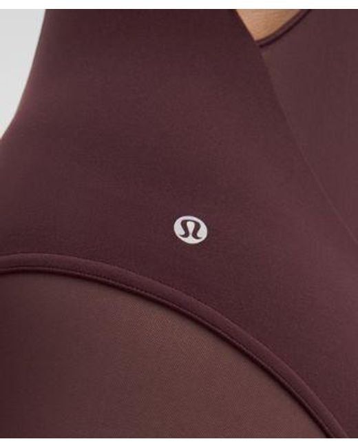 lululemon athletica Purple Nulu Mesh-Leg Bodysuit 28"