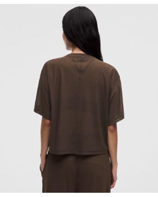 lululemon athletica Brown – Stretch Relaxed-Fit T-Shirt – – Size Large