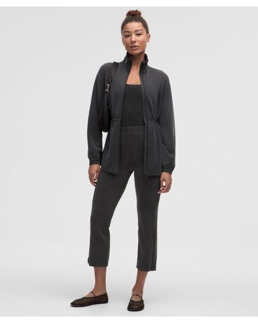 lululemon athletica Gray – Softstreme Cinch-Waist Full-Zip Jacket – – Size Large