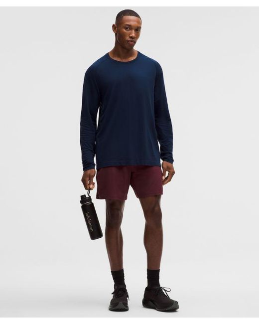 lululemon athletica Blue Pace Breaker Linerless Short 7" for men