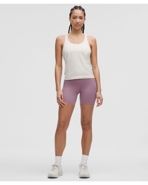 lululemon athletica Pink Fast And Free High-Rise Shorts 6" 5 Pocket