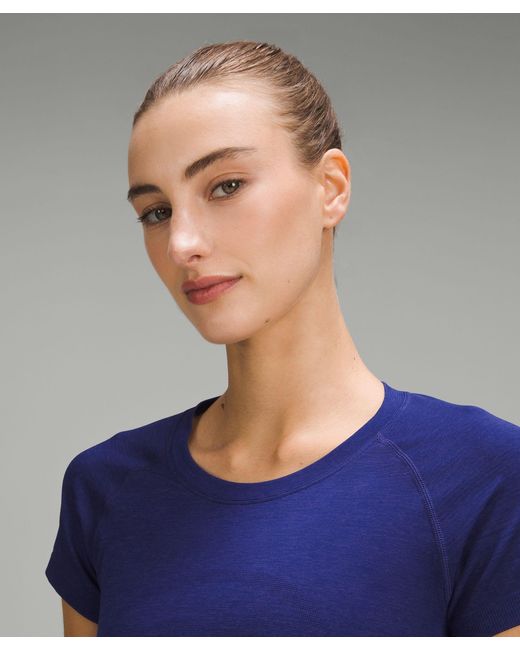 lululemon athletica Swiftly Tech Short-sleeve Shirt 2.0 Race Length in Blue