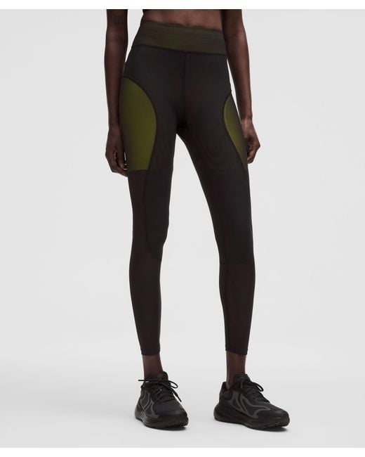 lululemon athletica Black Mesh-Panelled High-Rise Tight 28"