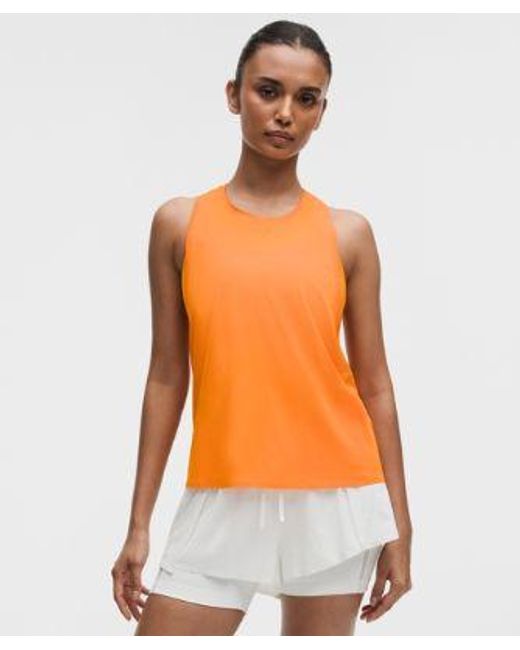 lululemon athletica Orange – Fast And Free Singlet – – Size Medium