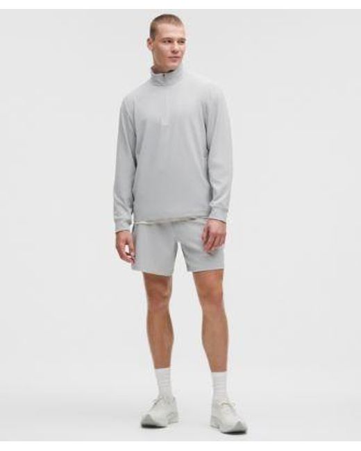 lululemon athletica Gray – Reflective Knit Running Half Zip Long-Sleeve Top – – Size Large for men