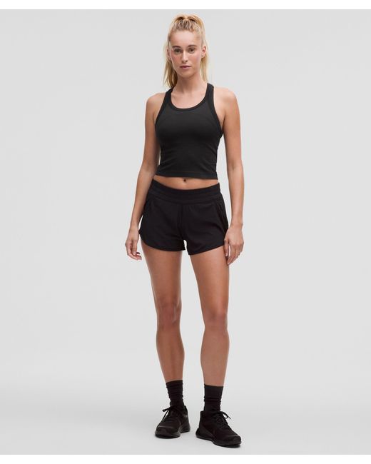 lululemon athletica Black Swiftly Tech Cropped Racerback Tank Top 2