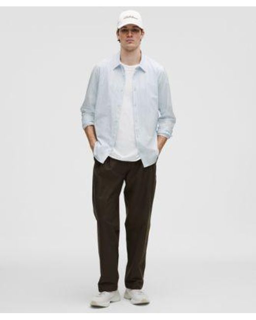 lululemon athletica Gray New Venture Slim-Fit Long-Sleeve Shirt for men