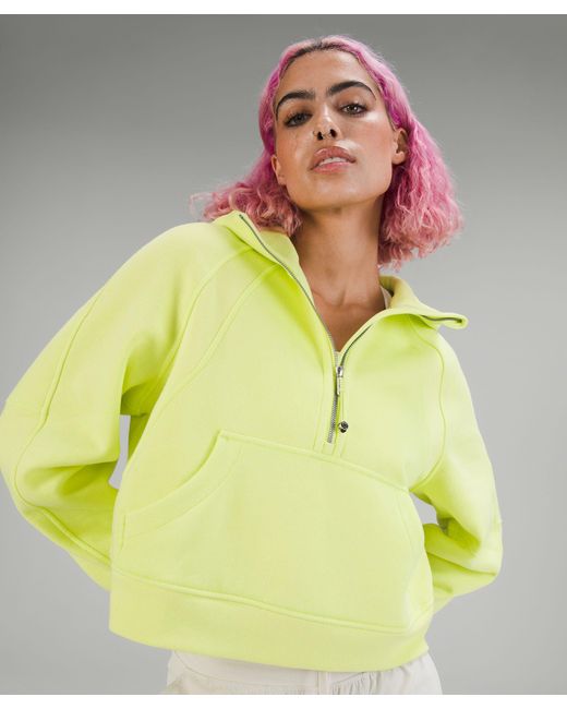 lululemon Scuba Oversized Half zip Hoodie in Yellow Lyst UK