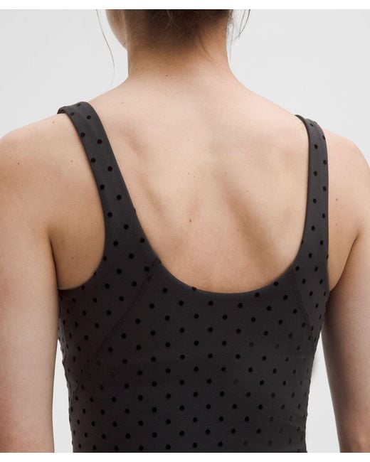 lululemon athletica Black – Align Tank Top Light Support, A/B Cup Flocked – – Size 4