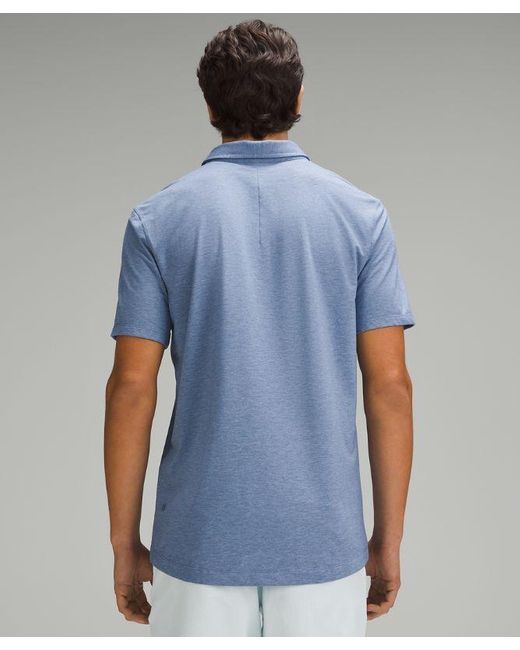 lululemon athletica Blue – Evolution Short-Sleeve Polo Shirt – – for men