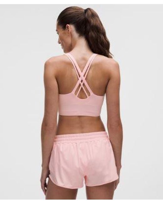 lululemon athletica Pink Energy Longline Bra Medium Support, B-D Cups
