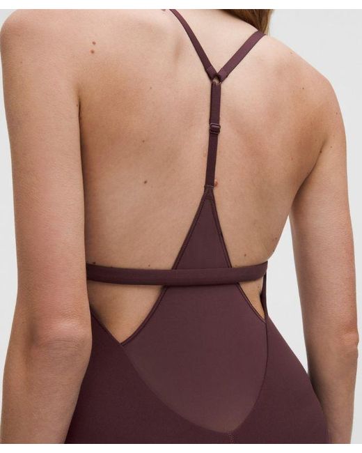 lululemon athletica Purple Nulu Mesh-Leg Bodysuit 28"