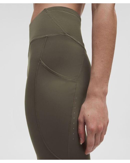 lululemon athletica Green Fast And Free High-Rise Leggings 25" 5 Pocket