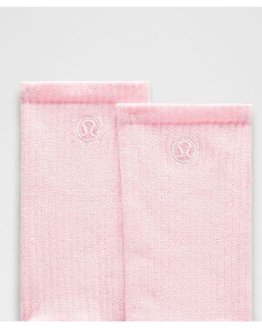 lululemon athletica Pink Daily Essential Crew Socks