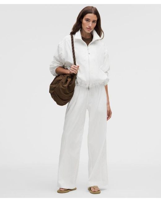 lululemon athletica White – Lululinen Funnel-Neck Jacket – – Size Large