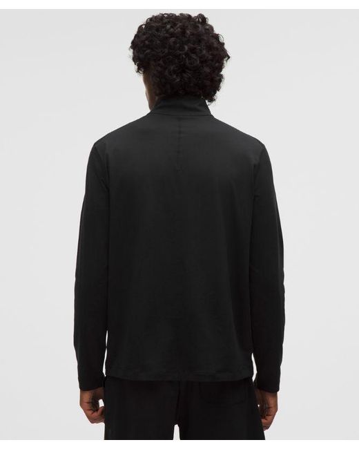 lululemon athletica Black – Soft Jersey Half Zip Long-Sleeve Top – – Size Large for men