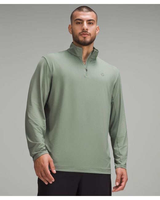 lululemon athletica Green Long-sleeve Golf Half Zip for men