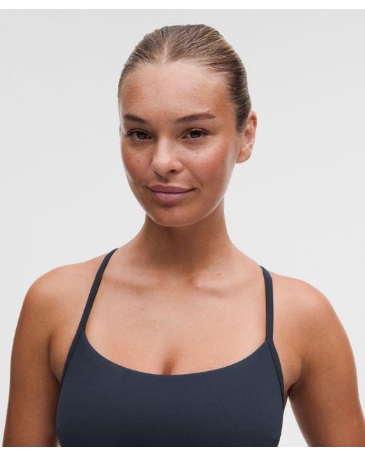 lululemon athletica Blue Flow Y Bra Light Support, C/D Cup
