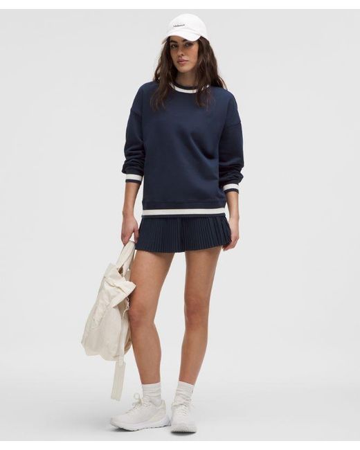 lululemon athletica Blue – Perfectly Oversized Ringer Crew Sweatshirt – –