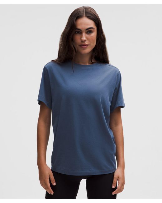 lululemon athletica Blue All Yours Organic Cotton Crewneck T-Shirt