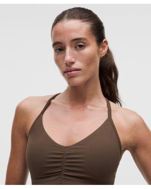 lululemon athletica Brown Flow Y Ruched Bra