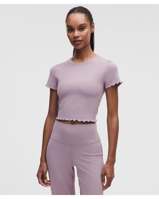 lululemon athletica Purple – Align Lettuce-Hem Baby Tee – /Pastel – Size 4