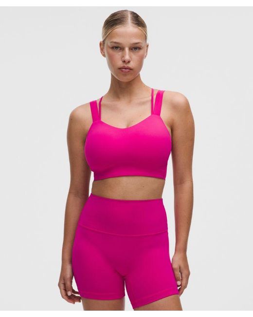 lululemon athletica Pink Like A Cloud Longline Bra