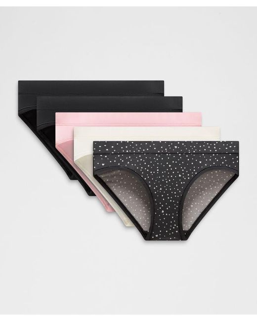 lululemon athletica Multicolor – Underease Mid-Rise Bikini Underwear 5 Pack – – Size Large