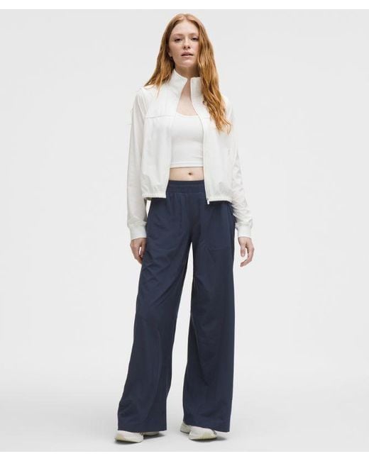 lululemon athletica Blue – Swift Mid-Rise Wide-Leg Pants – – Size 4