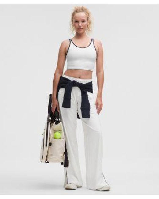 lululemon athletica White Scoop-Neck Cutout Tennis Tank Top