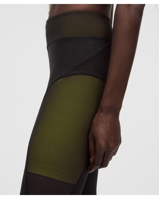 lululemon athletica Black Mesh-Panelled High-Rise Tight 28"
