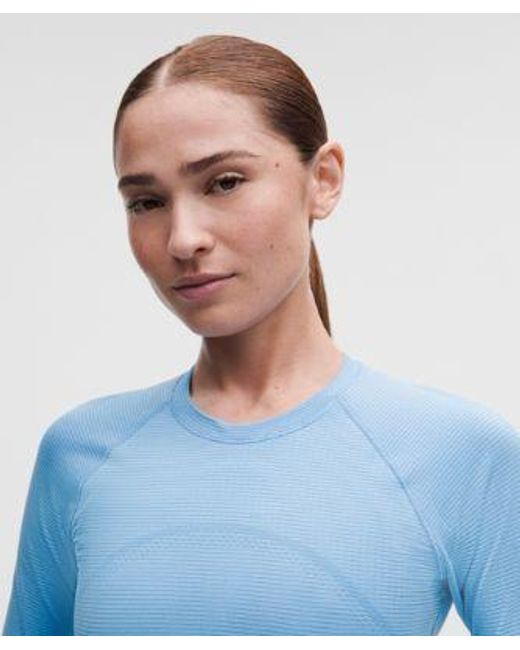 lululemon athletica Blue Swiftly Tech Cropped Long-Sleeve Shirt 2