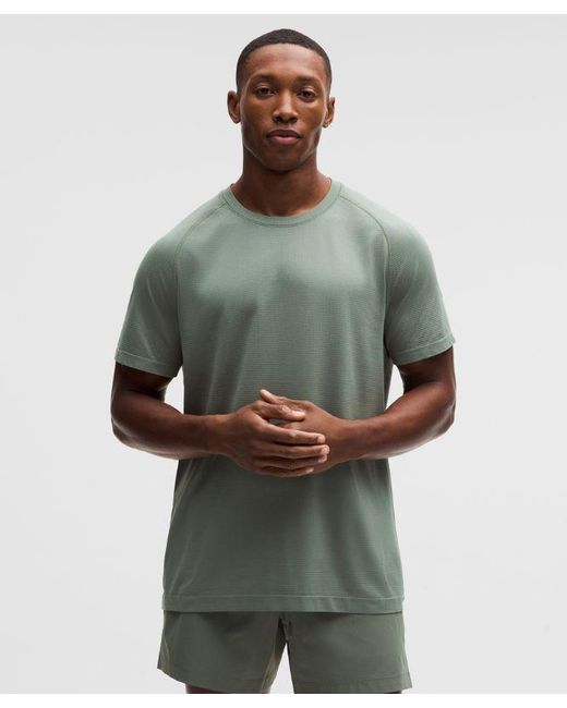 lululemon athletica Green Metal Vent Tech Short-Sleeve Shirt for men