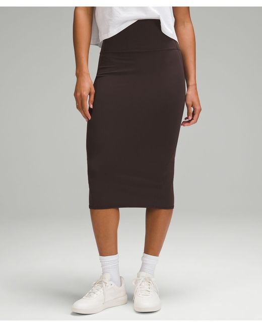 lululemon athletica Black Nulu Slim-fit High-rise Skirt