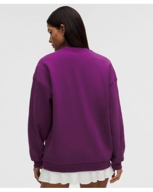 lululemon athletica Purple – Big Cozy Ultra-Oversized Pullover Hoodie Tennis Club – – Size Medium