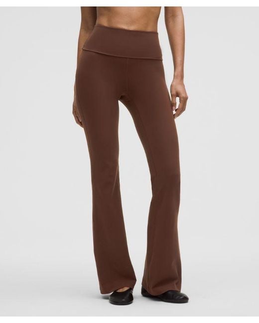 lululemon athletica Brown Groove Nulu Foldover-Waist Flared Pant