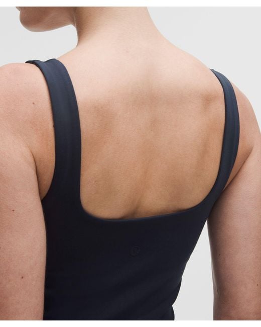 lululemon athletica Blue Wunder Under Smoothcover Tank Top