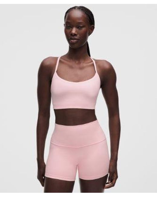 lululemon athletica Pink – Flow Y Sports Bra Light Support, A/B Cup Evolve – – Size Large