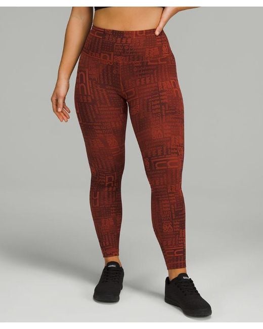 lululemon athletica Red – Wunder Train Contour Fit High-Rise Tight Leggings – 65" – – Size 6