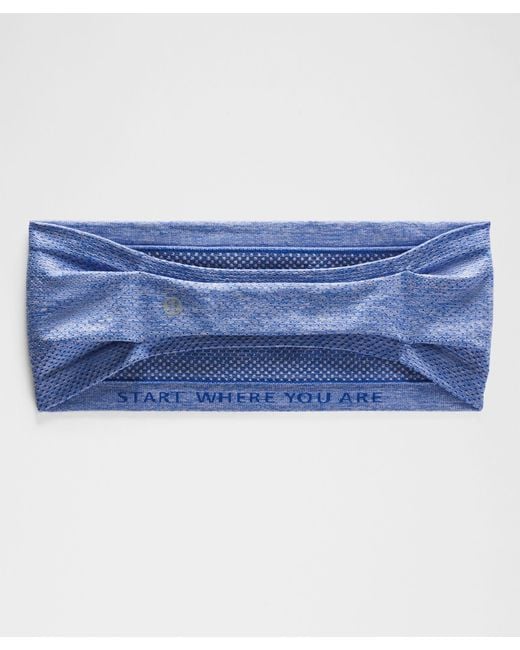 lululemon athletica Blue Metal Vent Tech Seamless Wide Headband